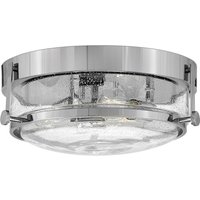 Deckenleuchte rund D: 40 cm Chrom aus Metall Glas 3x E27 von ELSTEAD