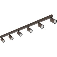 Deckenspot 127 cm lang 6-flammig Metall Braun GU10 Deckenspot 127 cm lang 6-flammig Metall Braun GU10 von TK Lighting