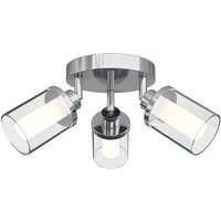 Deckenspot Badezimmer IP44 3-flammig G9 Chrom Klar Glas von Nowodvorski