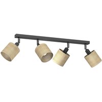 Deckenspot Jute Metall Schwarz E27 65 cm verstellbar von Luminex