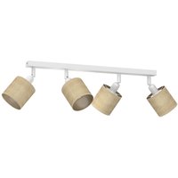 Deckenspot Jute Metall Weiß E27 65 cm verstellbar von Luminex