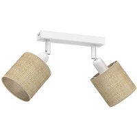 Deckenspot Jute Metall Weiß L:25 cm E27 verstellbar Deckenspot Jute Metall Weiß L:25 cm E27 verstellbar von Luminex