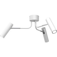 Deckenspot Metall Weiß Grau Chrom 3-flammig flexibel von Luminex