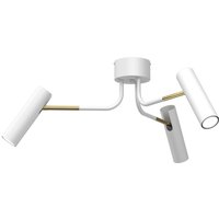 Deckenspot Metall Weiß Grau Gold 3-flmg GU10 flexibel von Luminex