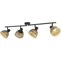 Deckenspot Schwarz Natur B: 94 cm 4x E14 Holz Metall Deckenspot Schwarz Natur B: 94 cm 4x E14 Holz Metall von Searchlight