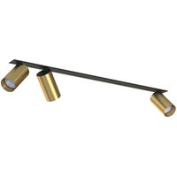 Deckenspot Unterputz 70 cm lang 3-flammig GU10 Schwarz Messing Deckenspot Unterputz 70 cm lang 3-flammig GU10 Schwarz Messing von Nowodvorski
