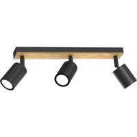 Deckenspot flexibel Holz Metall Schwarz 3-flammig GU10 von Luminex