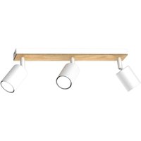 Deckenspot flexibel Holz Metall Weiß Natur 3-flmg GU10 Deckenspot flexibel Holz Metall Weiß Natur 3-flmg GU10 von Luminex