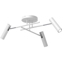 Deckenspot flexibel Weiß Grau Chrom Metall GU10 B:89 cm von Luminex