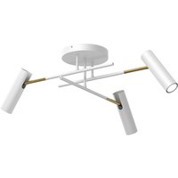 Deckenspot flexibel Weiß Grau Gold Metall GU10 B:89 cm von Luminex