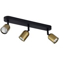 Deckenspot verstellbar 3-flammig in Schwarz Gold Metall Deckenspot verstellbar 3-flammig in Schwarz Gold Metall von TK Lighting