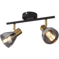 Deckenstrahler 2-flammig E14 Rauchglas Metall verstellbar Deckenstrahler 2-flammig E14 Rauchglas Metall verstellbar von Searchlight
