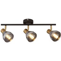Deckenstrahler 3-flammig B: 59 cm E14 Glas Metall verstellbar von Searchlight