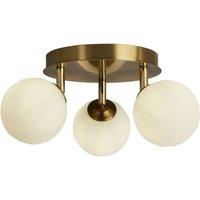Deckenstrahler 3-flammig G9 in Gold Weiß Ø 34 cm von Searchlight