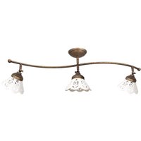 Deckenstrahler 3-flammig Keramik Messing B: 87 cm E14 von Ghidini Giovanni Battista