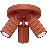 Deckenstrahler 3-flammig Ø 19,5 cm klein schwenkbar Rot GU10 von Sollux
