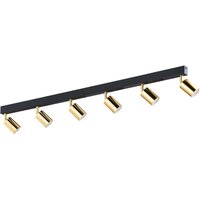 Deckenstrahler 6-flammig 126 cm lang Schwarz Gold GU10 Metall von TK Lighting