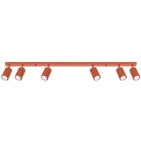 Deckenstrahler 6-flammig Rot GU10 117 cm lang groß Aluminium Deckenstrahler 6-flammig Rot GU10 117 cm lang groß Aluminium von Sollux
