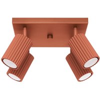 Deckenstrahler GU10 4-flammig B: 25 cm klein quadratisch Rot Deckenstrahler GU10 4-flammig B: 25 cm klein quadratisch Rot von Sollux