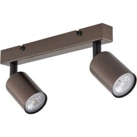 Deckenstrahler Metall Braun 39 cm klein GU10 2-flammig LIDIA von TK Lighting