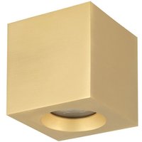 Deckenstrahler Metall Glas in Messing GU10 IP44 Würfel von Nowodvorski