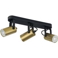 Deckenstrahler Metall Schwarz Gold 3-flammig GU10 von TK Lighting