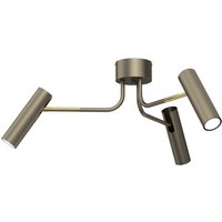 Deckenstrahler Metall in Gold H:27 cm 3-flmg flexibel von Luminex