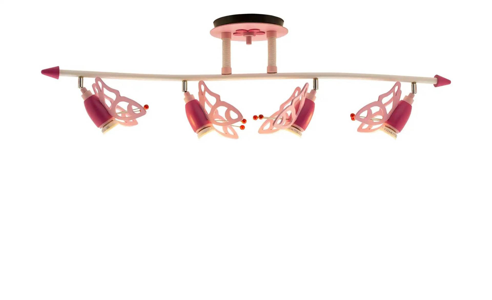 Deckenstrahler Schmetterlinge Holz rosa ¦ rosa/pink ¦ Maße (cm): B: 100 H: 25 T: 25 Lampen & Leuchten > Innenleuchten > Deckenlampen - Möbel Kraft