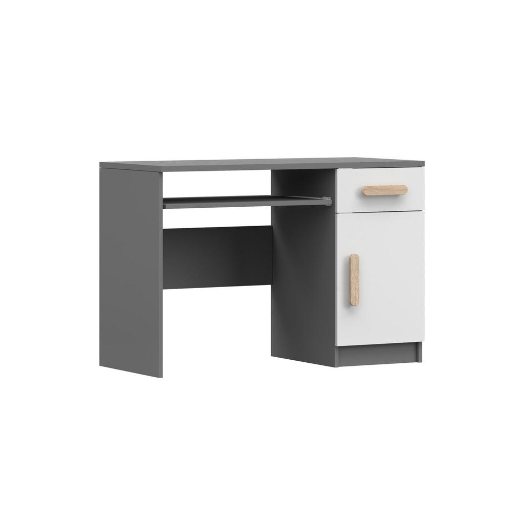 Deine Möbel 24 KINDERSCHREIBTISCH Weiß, Grau, Sonoma Eiche