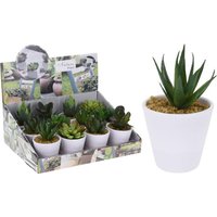 Deko 3er Set Kunstpflanze im Topf 9,5 cm