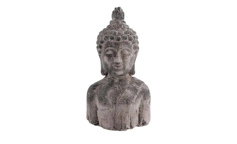 Deko Figur Buddha   ¦ grau ¦ Zement ¦ Maße (cm): B: 14 H: 26,5 T: 9.5