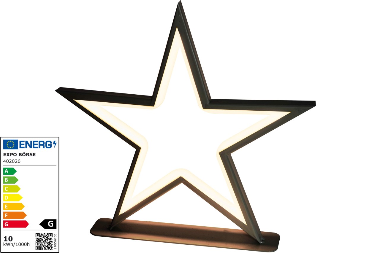 Deko LED Metallstern Weihnachtsstern schwarz 33 x 32 cm 144 LEDs warmweiß Deko LED Metallstern Weihnachtsstern schwarz 33 x 32 cm 144 LEDs warmweiß