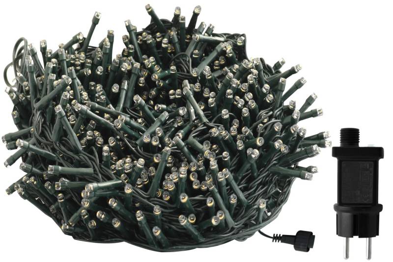 Deko Lichterkette 14 Meter 560 LED warmweiß 8 Leucht Funktionen Timer