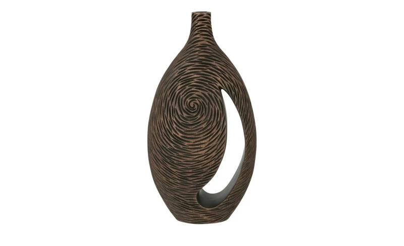 Deko Vase  Circle ¦ braun ¦ Polyresin (Kunstharz) ¦ Maße (cm): B: 25,5 H: 49 T: 12.5 Accessoires > Vasen - Höffner
