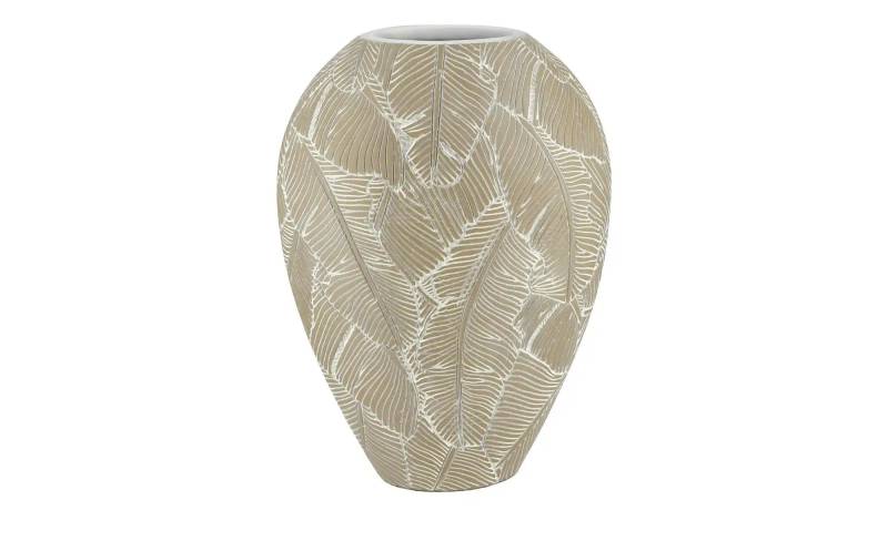 Deko Vase   ¦ beige ¦ Polyresin (Kunstharz) ¦ Maße (cm): B: 21 H: 30,5 T: 11.0 Accessoires > Vasen - Höffner