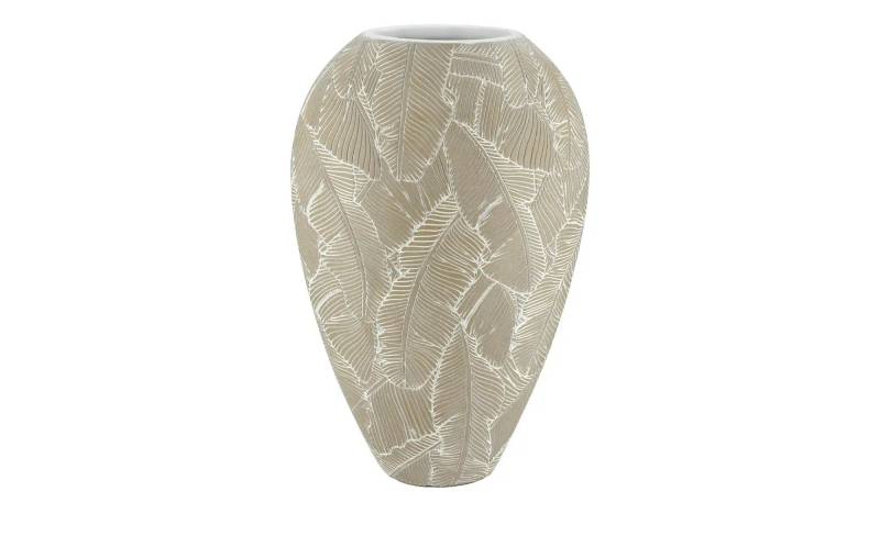 Deko Vase   ¦ beige ¦ Polyresin (Kunstharz) ¦ Maße (cm): B: 24,5 H: 40,5 T: 13.0 Dekoration > Vasen - Möbel Kraft