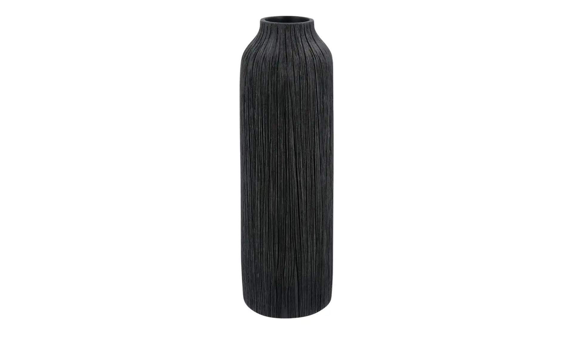 HOME STORY Deko Vase   ¦ schwarz ¦ Polyresin (Kunstharz) ¦ Maße (cm): H: 38,5  Ø: 12.5 Accessoires > Vasen - Höffner