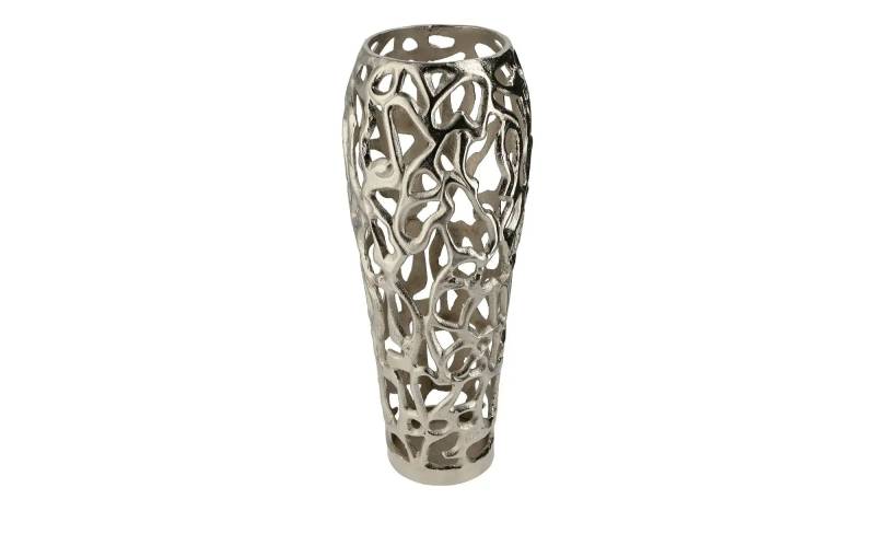 Deko-Vase   ¦ silber ¦ Maße (cm): H: 48  Ø: 20 Accessoires > Vasen - Höffner