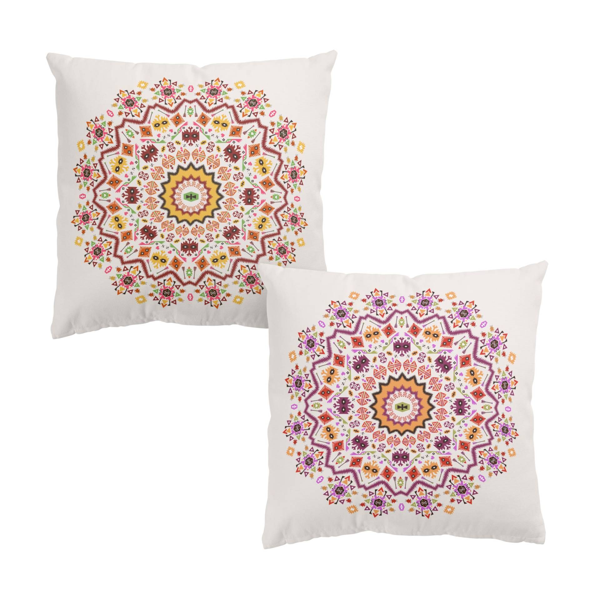 Dekokissen 2er Set Azteken Boho Mandala Duo II