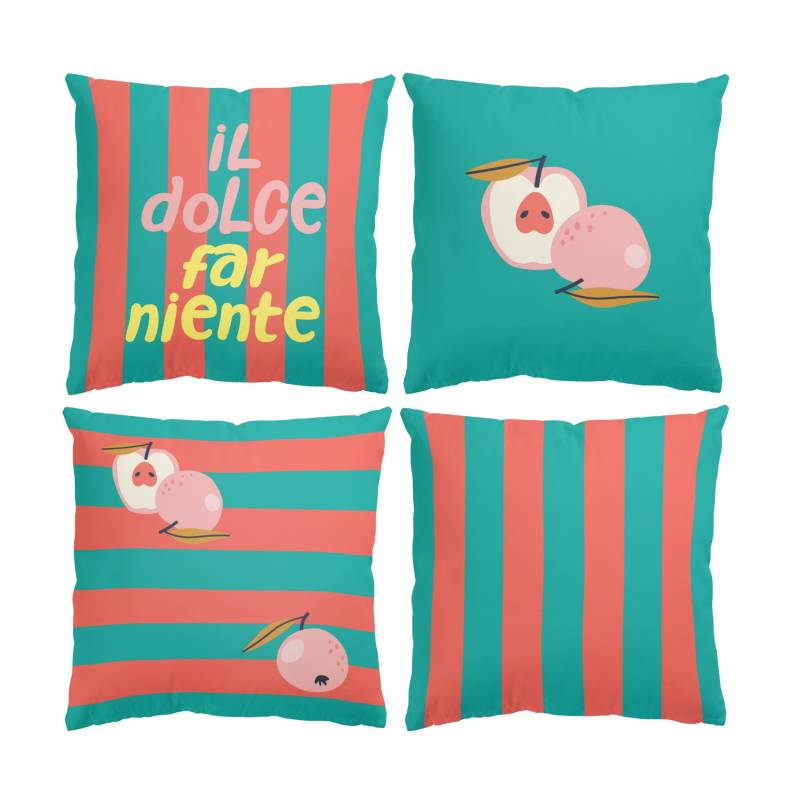 Dekokissen 4er Set PopArt Sommer Set VII