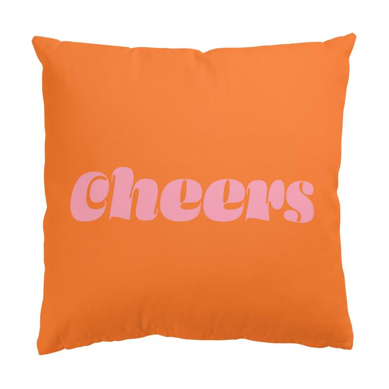 Dekokissen Retro Typografie Cheers