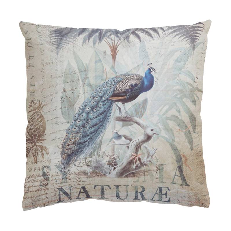 Dekokissen Shabby Chic Collage - Pfau