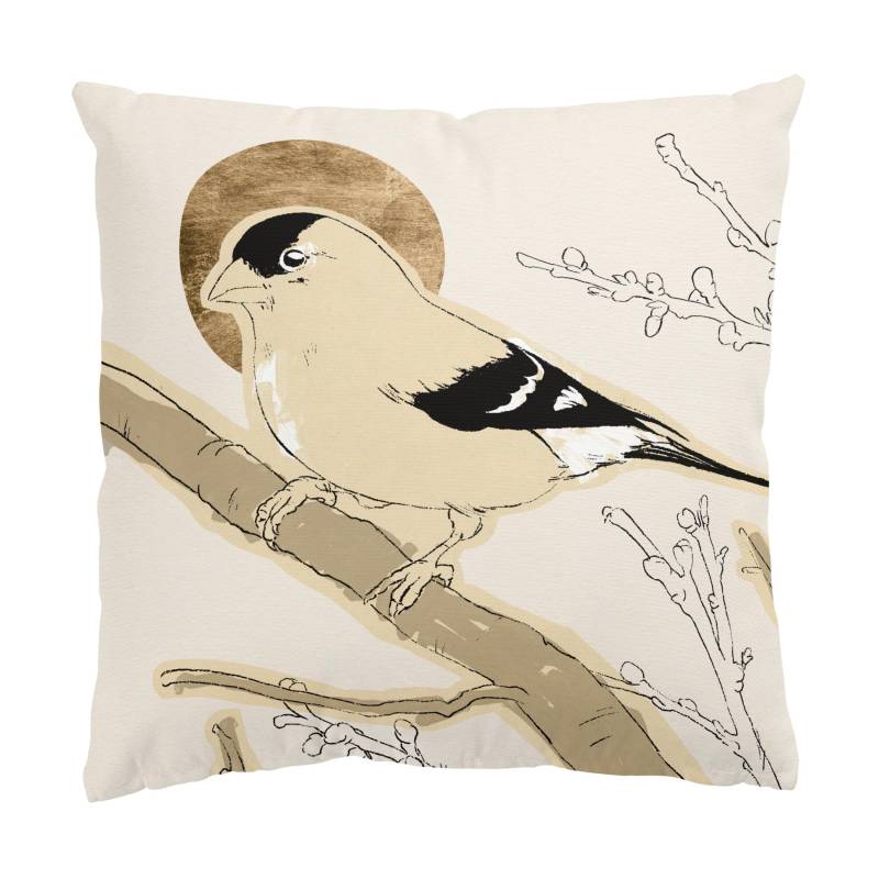 Dekokissen Vogel vor goldener Sonne II