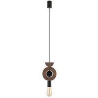 Dekorative Hängelampe Holz Metall Ø16 cm rund E27 von Nowodvorski