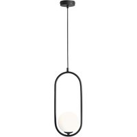 Dekorative Hängelampe blendarm Schwarz Metall Glas G9 Dekorative Hängelampe blendarm Schwarz Metall Glas G9 von ALDEX