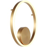 Dekorative LED Wandlampe Metall in Gold H:40 cm Ring von Steinhauer BV (light+building)