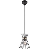 Dekorative Pendelleuchte Schwarz Gold E27 Ø20 cm rund von Trio