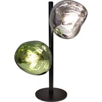 Dekorative Tischlampe Aluminium Glas Weiß Grün 40 cm Dekorative Tischlampe Aluminium Glas Weiß Grün 40 cm von Eco-Light