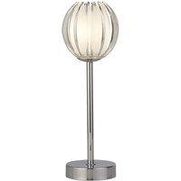 Dekorative Tischlampe Glas Metall G9 33 cm klein Chrom von 121004