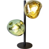 Dekorative Tischleuchte Aluminium Glas Gelb Grün 40 cm von Eco-Light